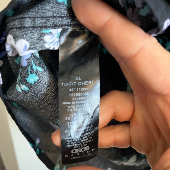 ASOS fitted button down floral shirt - Picture 4 of 7
